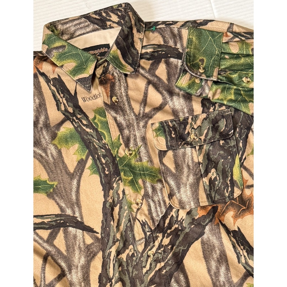 GAMEHIDE‎ - Men's Woodlot Camo Long Sleeve Flannel Hunting Shirt - Large